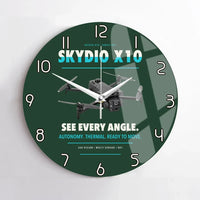 Thumbnail for Skydio X10 design on dark green no frame wall clock