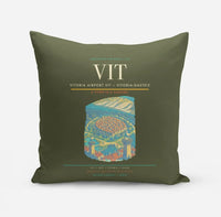 Thumbnail for Vitoria Airport (VIT) design on green army pillow