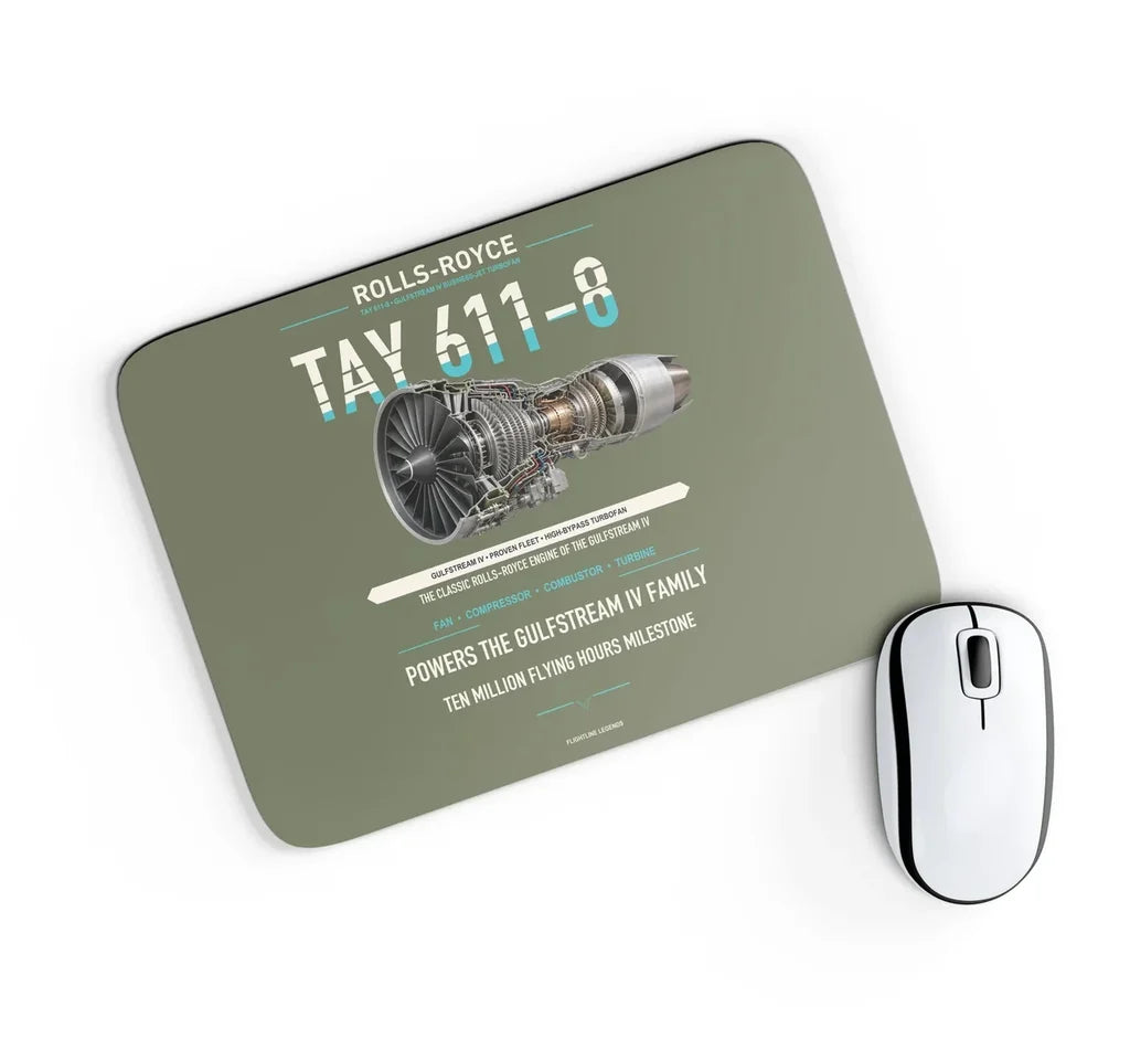 TAY 611-8 design on green army rectangle mouse pad