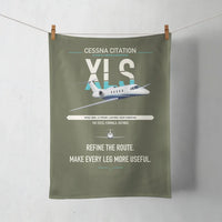 Thumbnail for Cessna Citation XLS design on green army towel