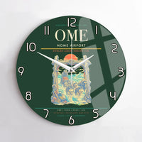 Thumbnail for Nome Airport (OME) design on dark green no frame wall clock