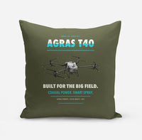 Thumbnail for DJI Agras T40 design on green army pillow