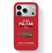 Thumbnail for Bell Canada CH-146 Griffon design on red magsafe iphone case, for iPhone 17 Pro