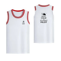 Thumbnail for Student Pilot (Helicopter) Designed Basketball Style Sports Tank Tops - view 14