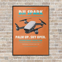 Thumbnail for DJI Spark vertical canvas print - framed - orange background