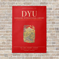 Thumbnail for Dushanbe International Airport DYU - Canvas Framed - Red