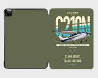 Thumbnail for Cessna T210N Centurion design on green army ipad tablet case