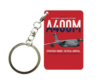 Thumbnail for Airbus A400M Atlas design on red designed key chain, double-side print
