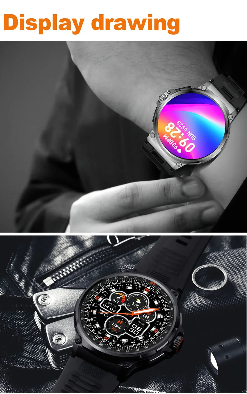 Smart watch with V69 All-Function Smartwatch: 1.85" Display, Bluetooth Calls, Multi-Sport Tracking & Water Resistance dial fa