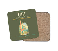 Thumbnail for Yamaguchi Ube Airport (UBJ) design on green army 1 piece coaster