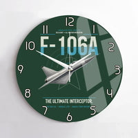 Thumbnail for F-106A Delta Dart design on dark green no frame wall clock