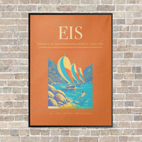 Thumbnail for Terrance B. Lettsome International Airport EIS — Road Town vertical canvas print - framed - orange background