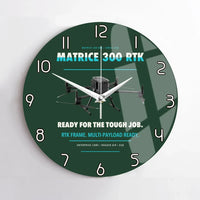 Thumbnail for DJI Matrice 300 RTK design on dark green no frame wall clock