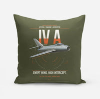 Thumbnail for Dassault Mystère IV A design on green army pillow