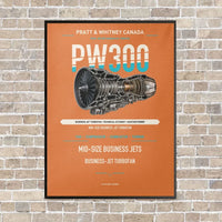 Thumbnail for PW300 vertical canvas print - framed - orange background