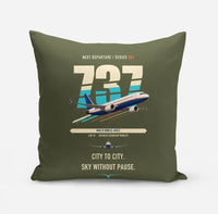 Thumbnail for Boeing 737 MAX 8 design on green army pillow