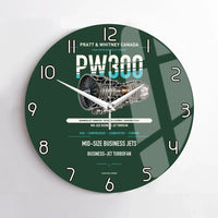 Thumbnail for PW300 design on dark green no frame wall clock