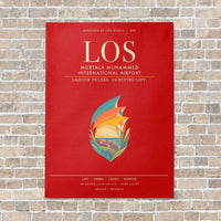 Thumbnail for Murtala Muhammed International Airport LOS - Canvas Framed - Red