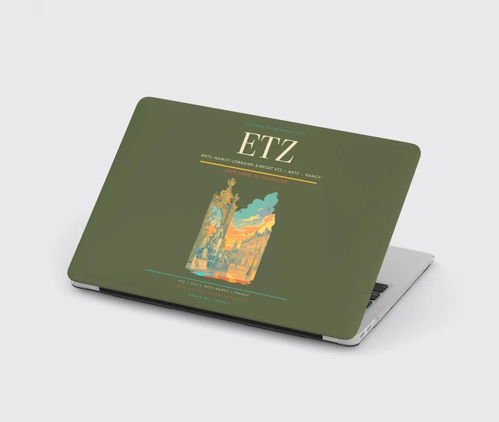Metz–Nancy–Lorraine Airport (ETZ) design on green army MacBook case
