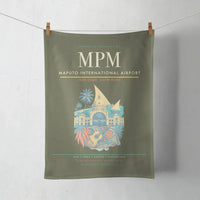 Thumbnail for Maputo International Airport (MPM) design on green army towel