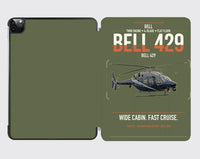 Thumbnail for Bell 429 design on green army ipad tablet case