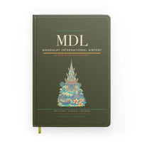 Thumbnail for Mandalay International Airport (MDL) design on green army notebook