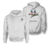 Thumbnail for Messerschmitt Bf 109G-6 design on white double-side hoodie, double-side print
