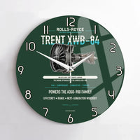 Thumbnail for TRENT XWB-84 design on dark green no frame wall clock