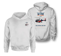 Thumbnail for Airbus H130 design on white double-side hoodie, double-side print