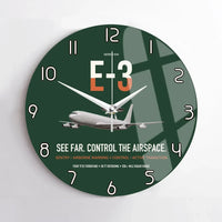 Thumbnail for E-3 Sentry AWACS design on dark green no frame wall clock