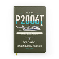 Thumbnail for Tecnam P2006T design on green army notebook