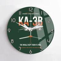 Thumbnail for KA-3B Skywarrior design on dark green no frame wall clock