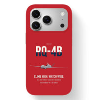 Thumbnail for RQ-4B Global Hawk design on red magsafe iphone case, for iPhone 17 Pro