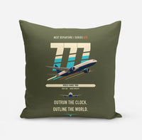 Thumbnail for Boeing 777-200LR design on green army pillow