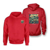 Thumbnail for VINTAGE G4077 - The Canal Stopover - Double-Side Hoodie design on red double side