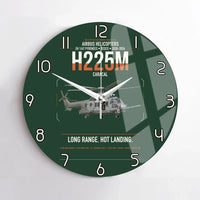 Thumbnail for Airbus Helicopters H225M Caracal design on dark green no frame wall clock