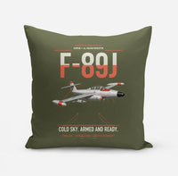 Thumbnail for F-89J Scorpion design on green army pillow