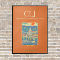 Thumbnail for Avram Iancu Cluj International Airport CLJ - Canvas Framed - Orange