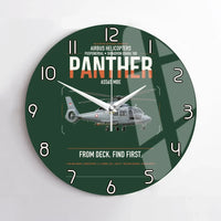 Thumbnail for Airbus Helicopters AS565 MBe Panther design on dark green no frame wall clock