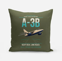 Thumbnail for A-3B Skywarrior design on green army pillow