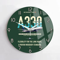 Thumbnail for Airbus A330-200 design on dark green no frame wall clock