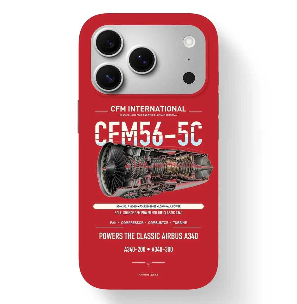 CFM56-5C Case design on red iphone case