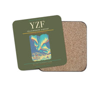 Thumbnail for Yellowknife Airport (YZF) design on green army 1 piece coaster