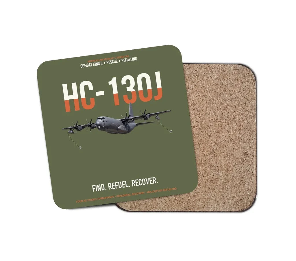 HC-130J COMBAT KING II design on green army 1 piece coaster