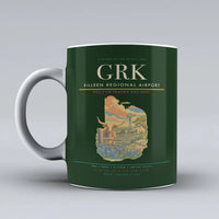 Thumbnail for Killeen Regional Airport (GRK) airport code design on dark green ceramic mug