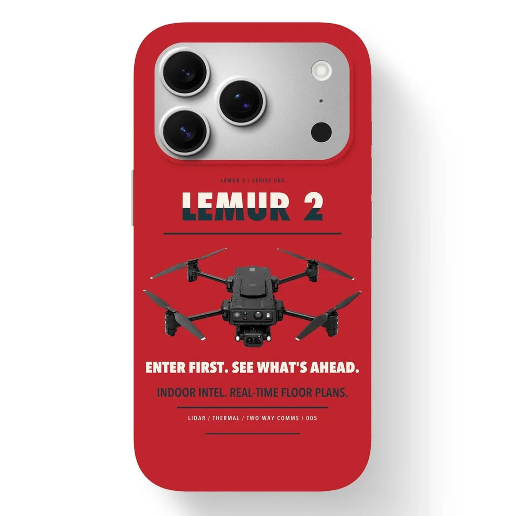 BRINC LEMUR 2 Case design on red iphone case