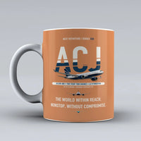Thumbnail for ACJ330neo Mug design on orange airbus