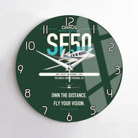 Thumbnail for Cirrus Vision Jet G2+ design on dark green no frame wall clock