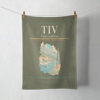 Thumbnail for Tivat Airport (TIV) design on green army towel