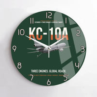 Thumbnail for KC-10A EXTENDER design on dark green no frame wall clock